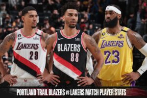 Portland Trail Blazers vs Lakers Match Player Stats